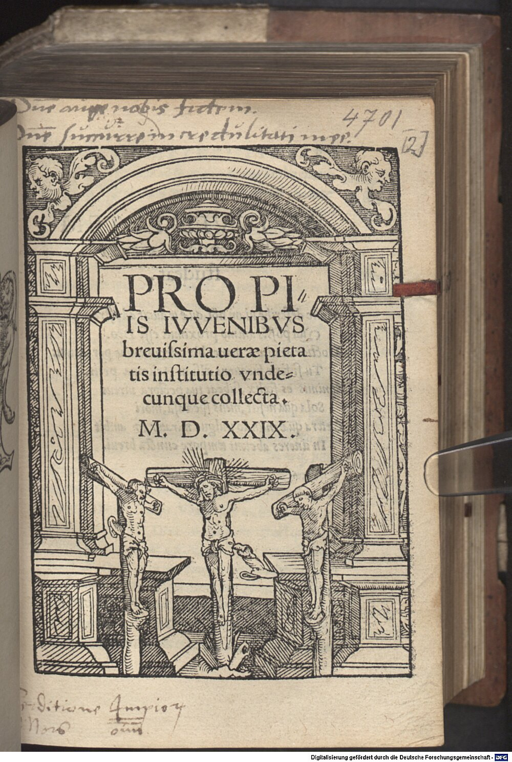 : Pro piis iuvenibus brevissima verae pietatis institutio Nürnberg 1529 (Rar. 1987#Beibd.2)