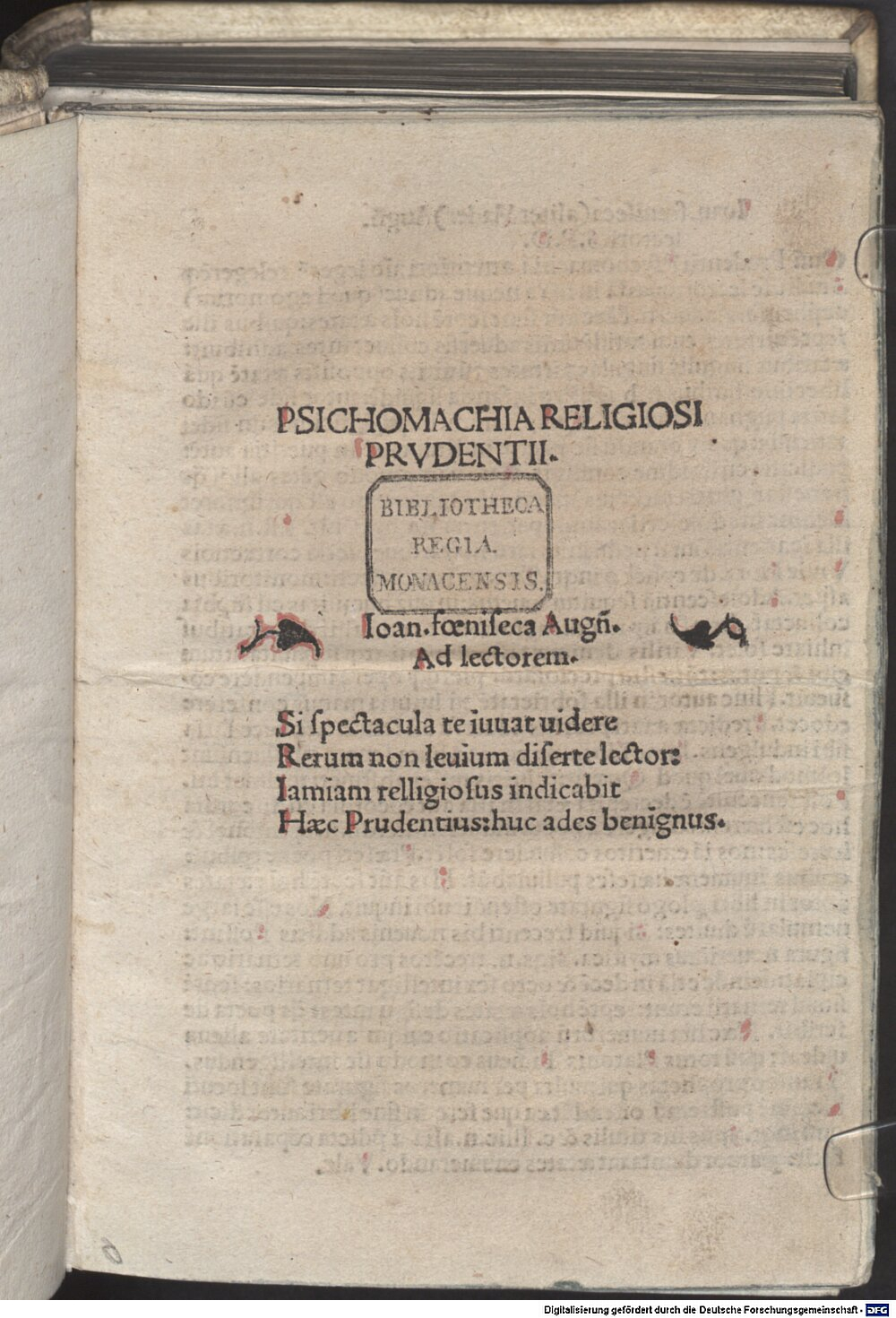 Prudentius Clemens, Aurelius: Psichomachia Religiosi Prvdentii Augustae 1506 (4 A.lat.a. 548)