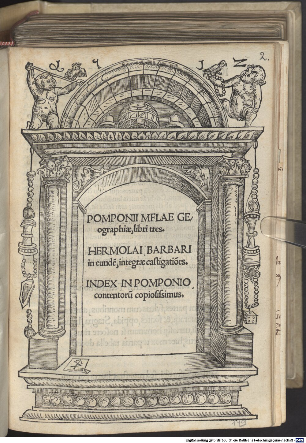 Mela, Pomponius: Pomponii Melae Geographiae libri tres Viennae Pannoniae 1512 (Res/4 A.gr.a. 277#Beibd.2)