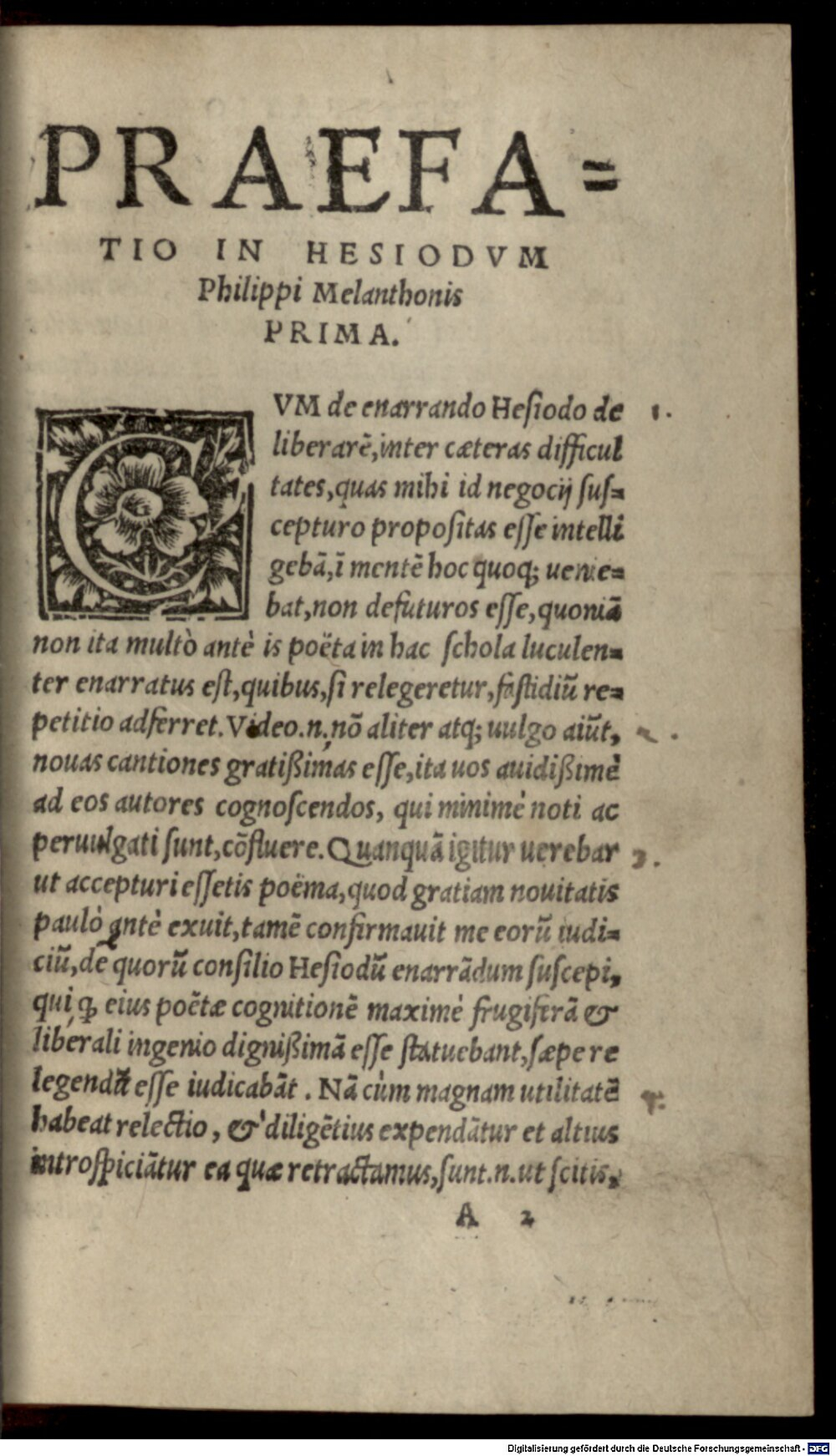 Hesiodus: Opera et dies Francofurtum 1549 (A.gr.a. 978#Beibd.1)
