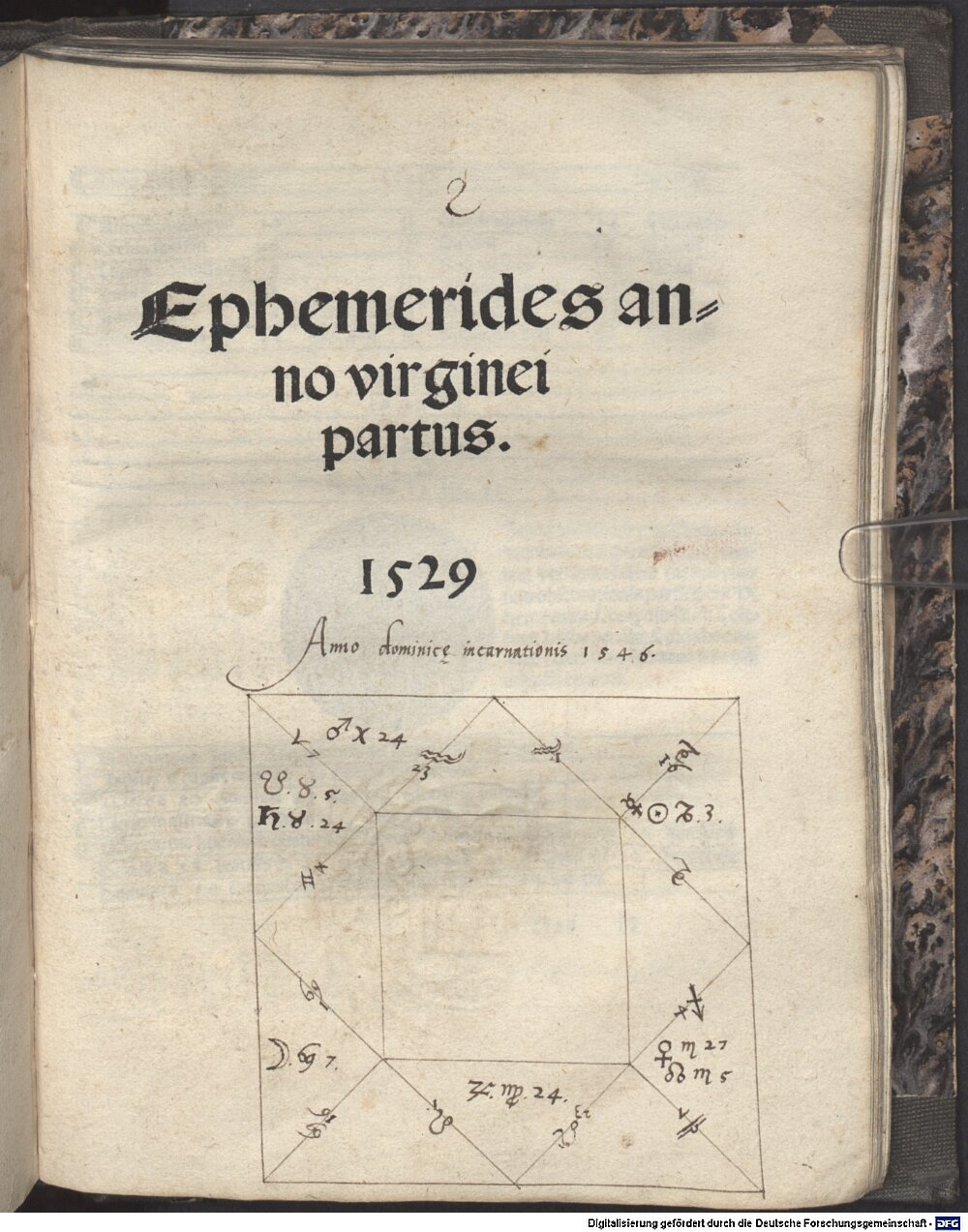 Stöffler, Johannes: Ephemerides anno virginei partus Venetii 1529 (Res/4 A.gr.b. 330#Beibd.2)