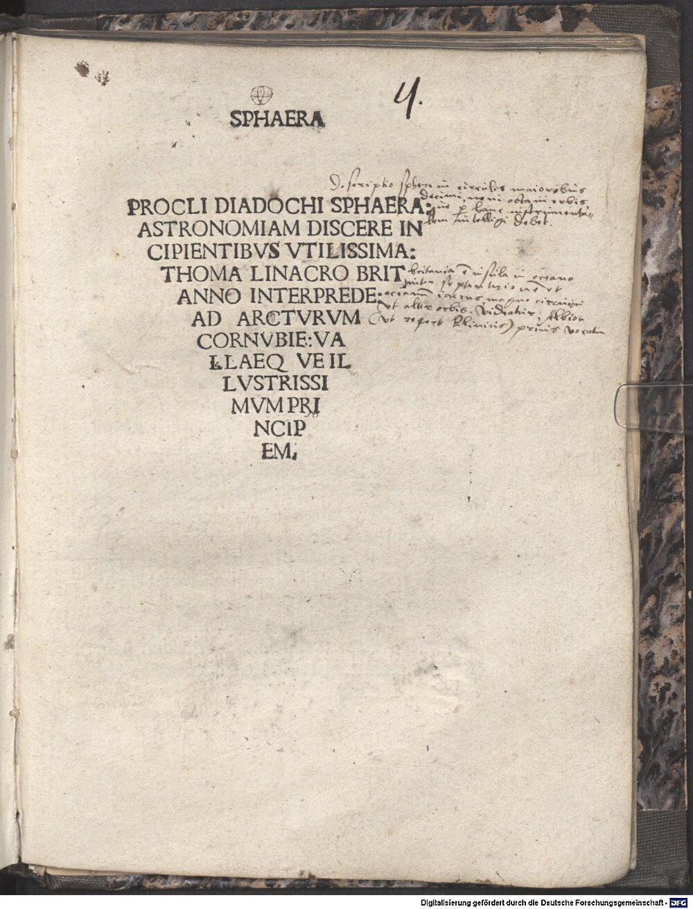 Proclus <Diadochus>: Sphaera Albiorum 1502 (Res/4 A.gr.b. 330#Beibd.4)