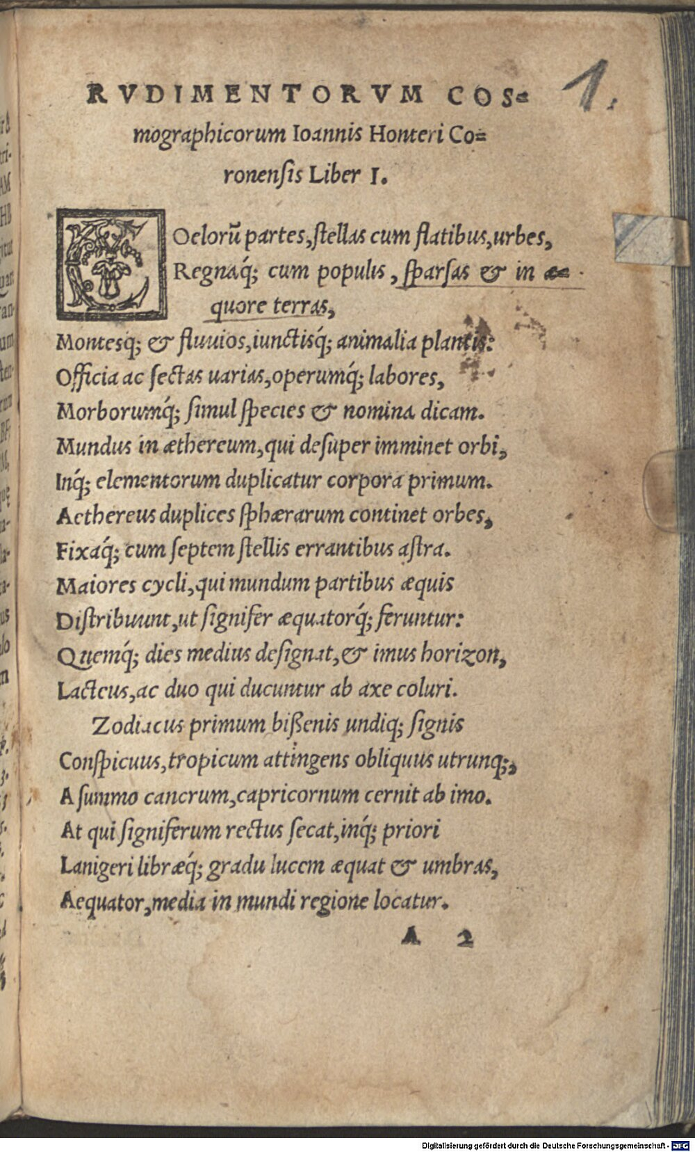 Honterus, Johannes: Rudimenta cosmographica Tiguri//Zürich// 1546 (Res/A.gr.b. 1461#Beibd.1)