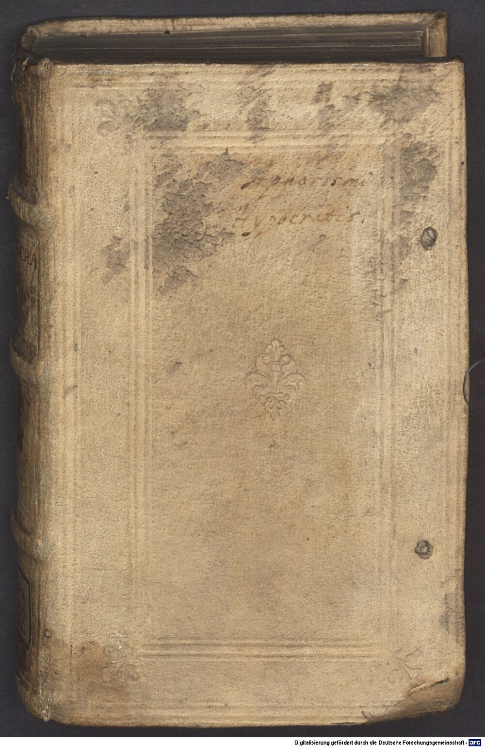 Hippocrates: Hippokratus K?u Aphorismoi Francofurti 1554 (A.gr.b. 1832)