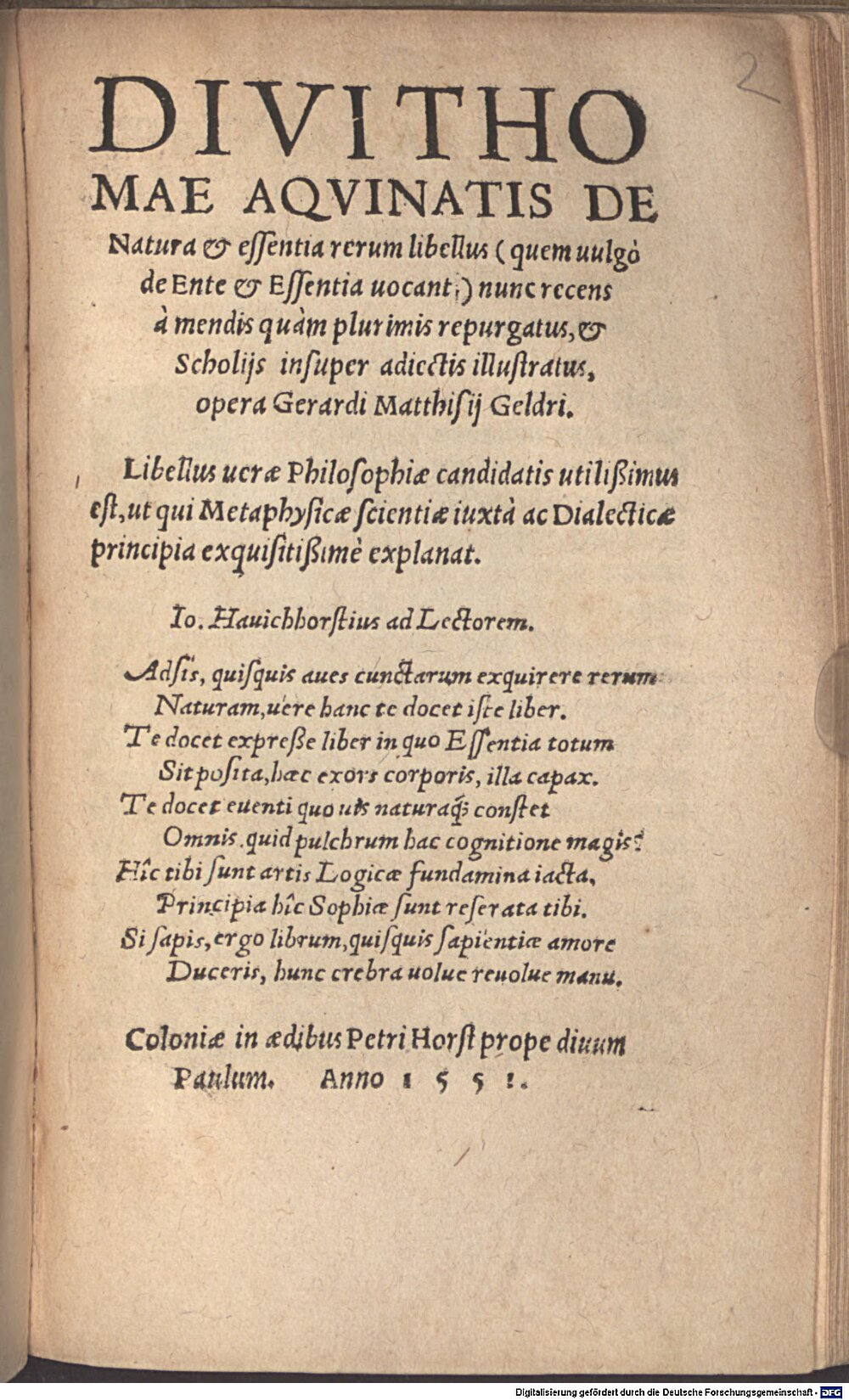 Aristoteles: Categoriae Coloniae 1551 (A.gr.b. 3617 m#Beibd.2)