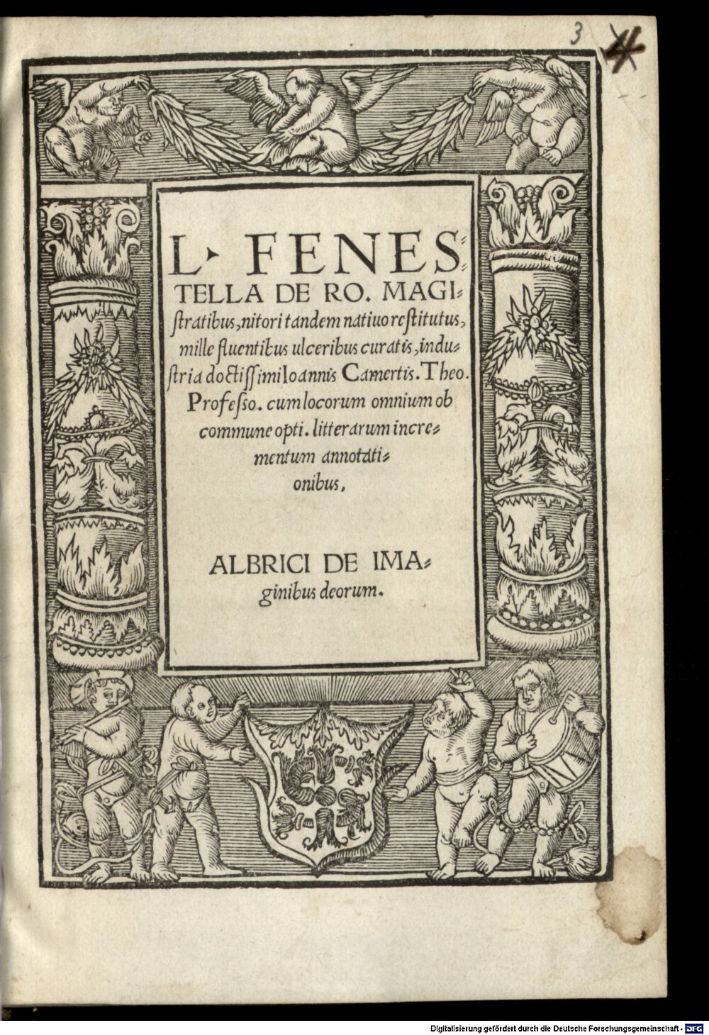 Floccus, Andreas: L. Fenestella de Ro. Magistratibus Viennae Austr. 1523 (4 A.lat.b. 575#Beibd.3)