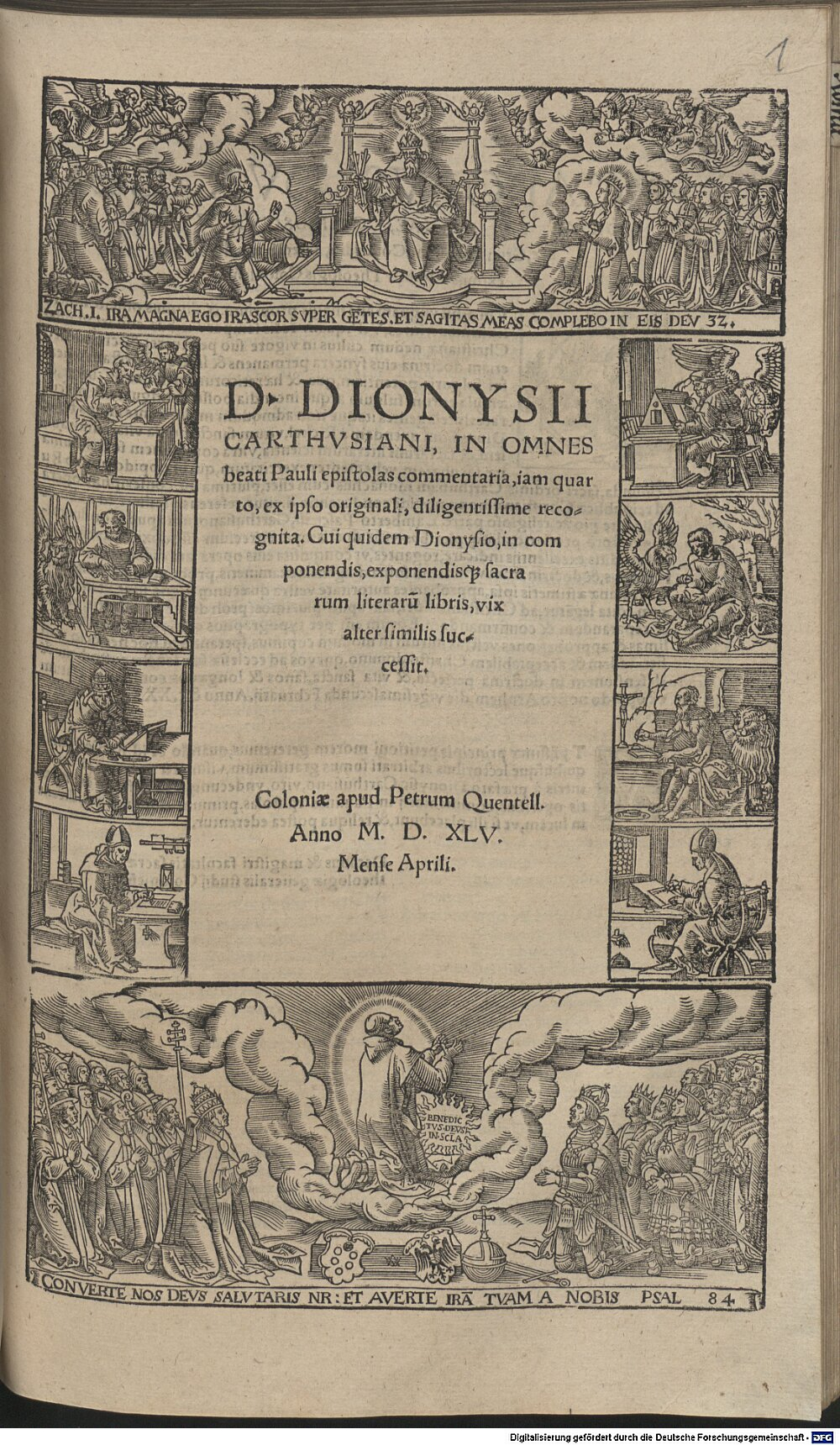 Dionysius <Cartusianus>: D. Dionysii Carthvsiani, In Omnes beati Pauli epistolas commentaria Coloniae 1545 (4 Catech. 100 m#Beibd.1)