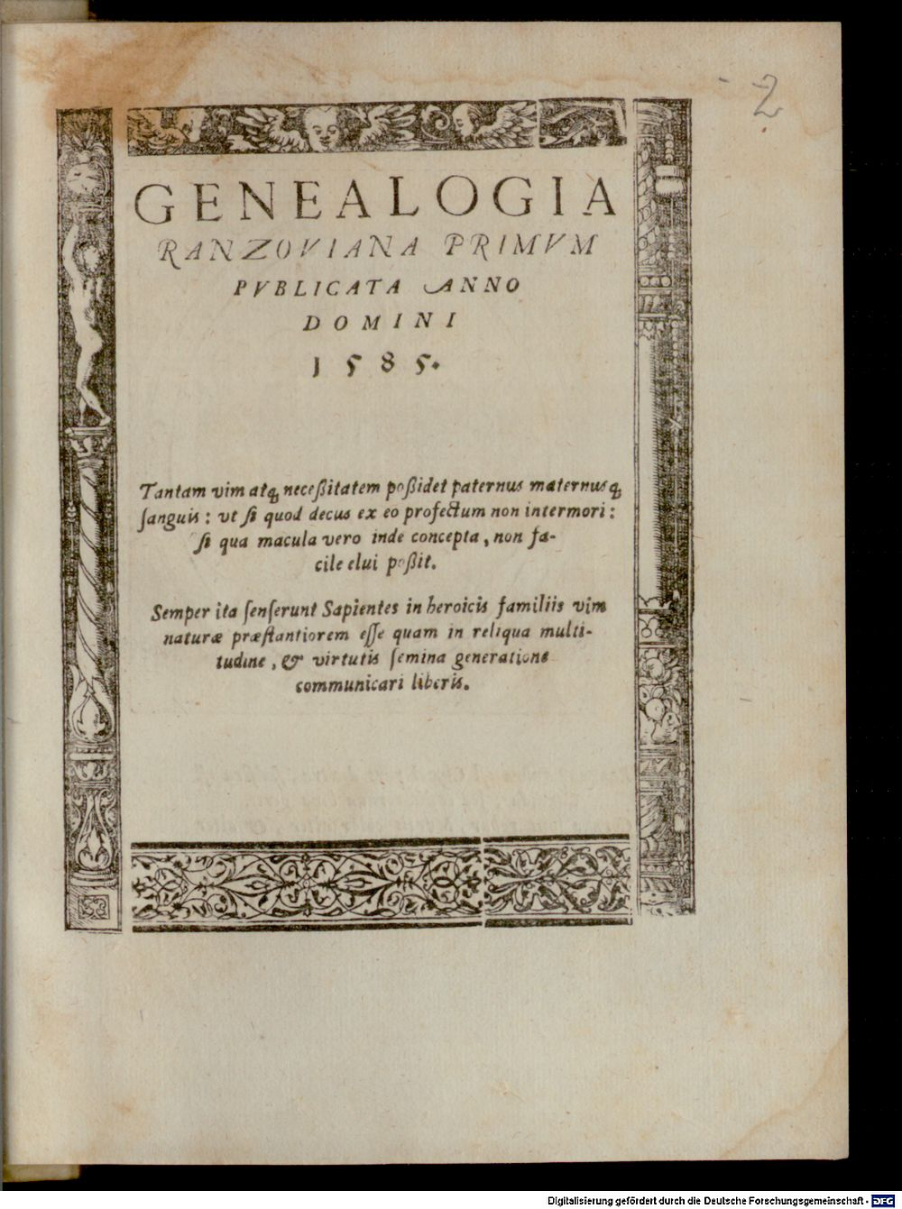 Reineck, Reiner: Genealogia Ranzoviana [S.l.] [um 1586] (4 Astr.p. 356#Beibd.2)