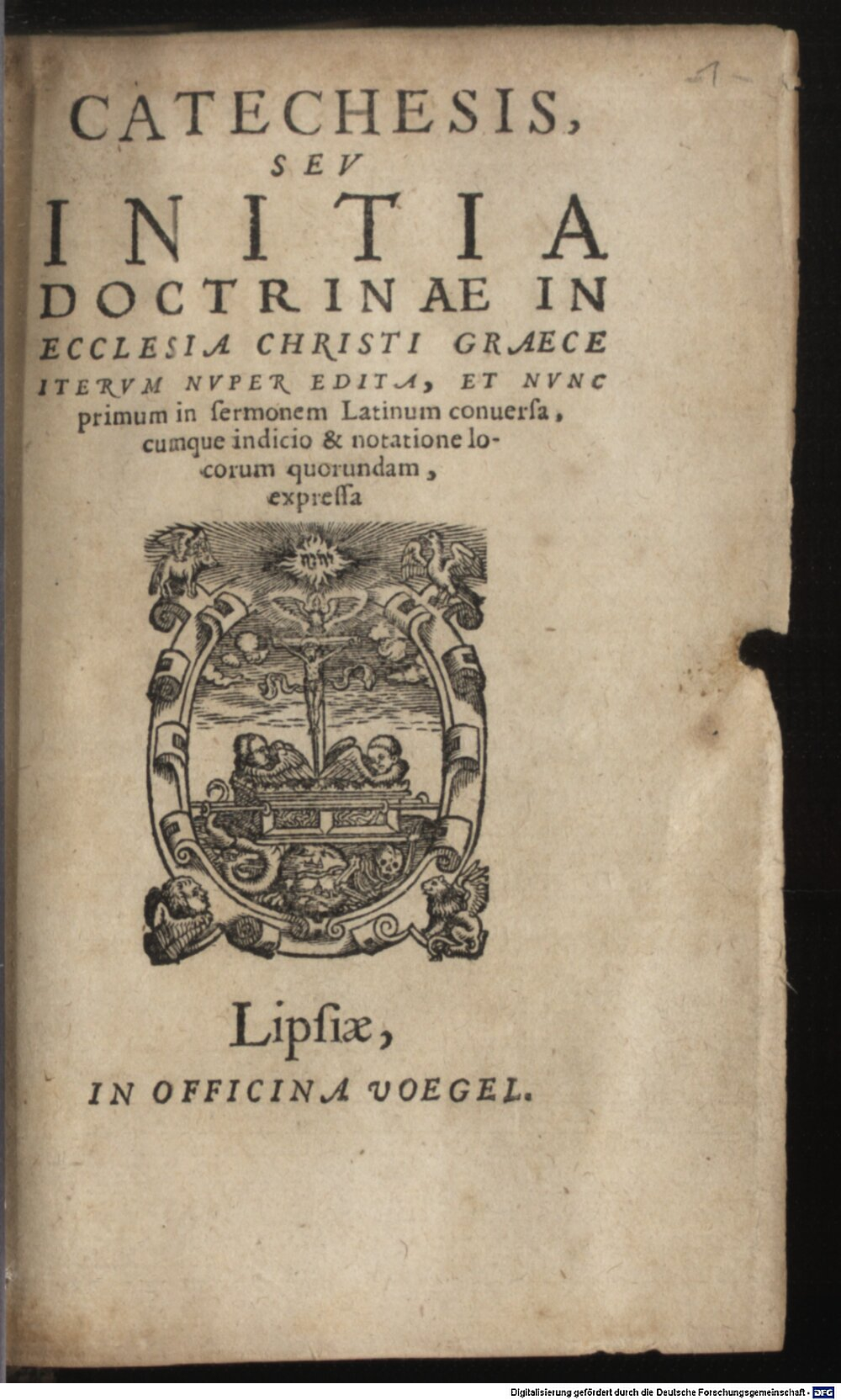 : Catechesis seu Initia Doctrinae in ecclesia Christi ... Lipsia 1563 (Catech. 114#Beibd.1)