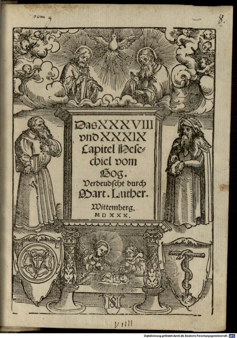 Ezechiel <Propheta>: Das XXXVIII vnd XXXIX Capitel Hesechiel vom Gog Wittemberg 1530 (Res/4 Asc. 855 d#Beibd.8)