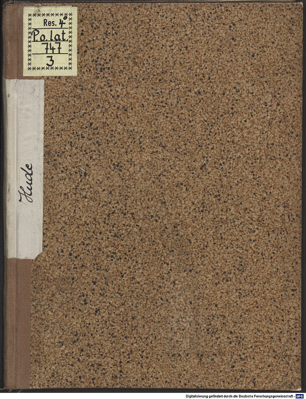 Hude, Eilard von der: Carmen heroicum de angelis Witebergae 1562 (Res/4 P.o.lat. 747,3)