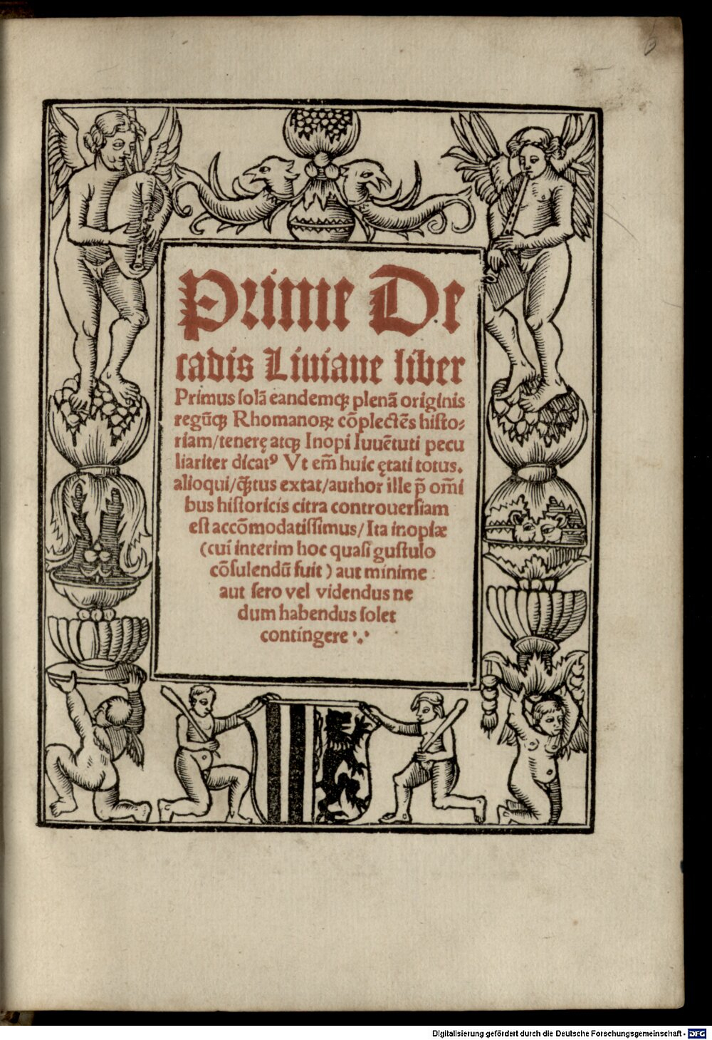 Livius, Titus: Prime decadis Liviane liber I Lipsia 1521 (ESlg/4 H.misc. 21#Beibd.6)