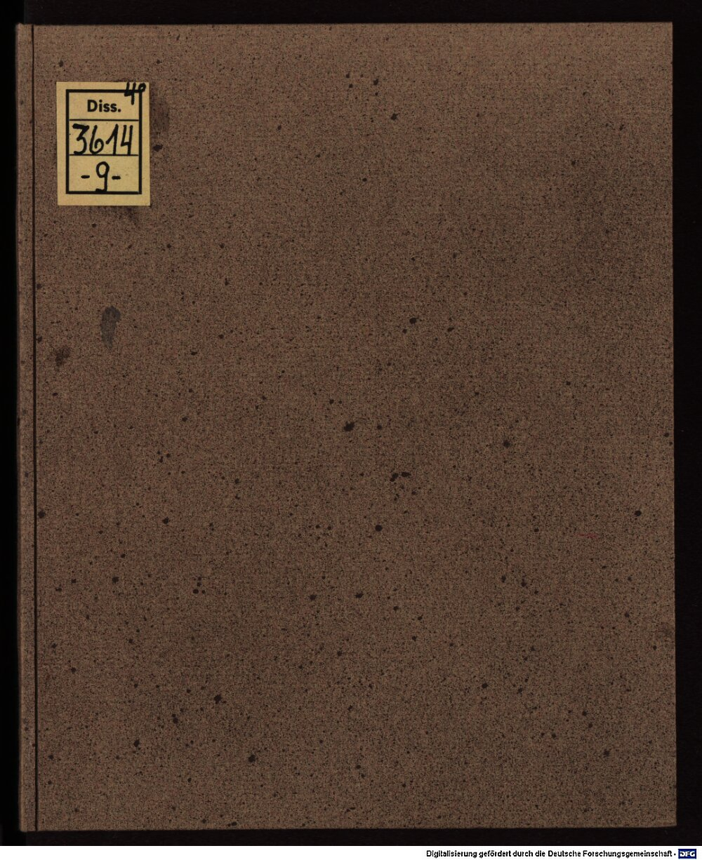 Vischer, Johann: Disp. de differentiis et causis affectuum intestinorum Tubinga 1582 (4 Diss. 3614,9)