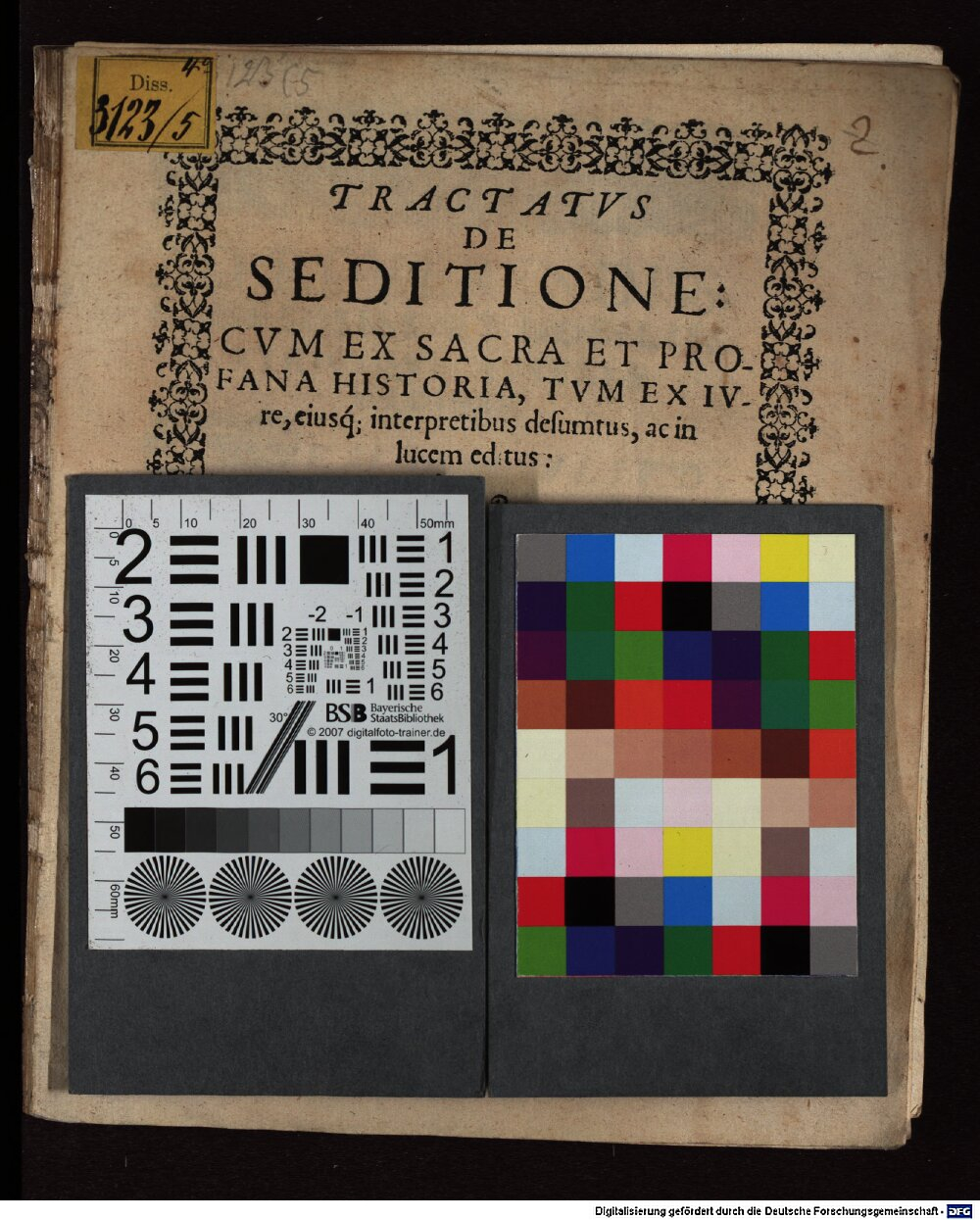 Dalner, Andreas: Tractatus de seditione Viennae Austriae 1599 (4 Diss. 3123,5)