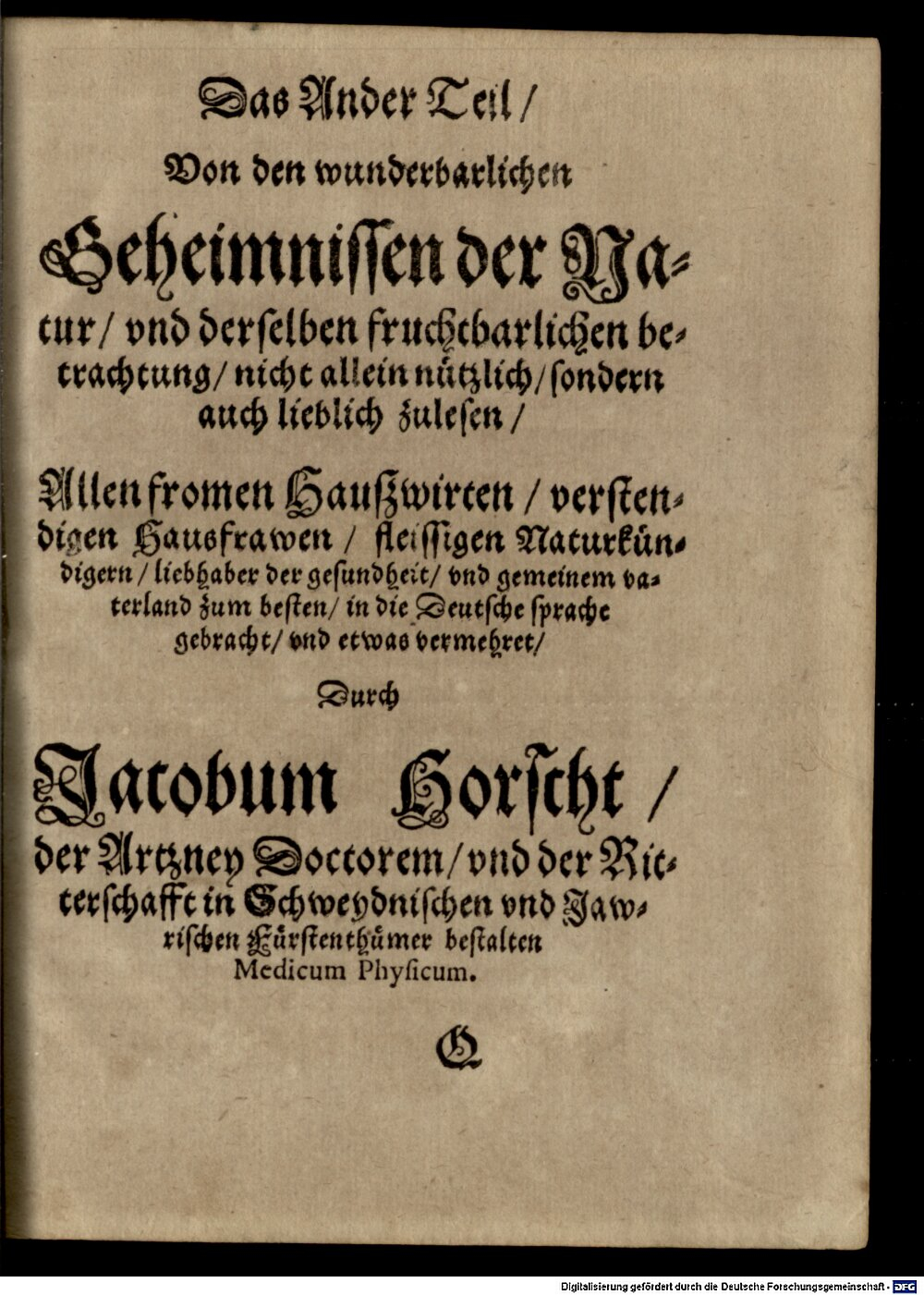 Lemnius, Levinus: Levini Lemnii Occulta Naturae Miracula Leipzig 1575 (Phys.g. 630 d-1/4#2)