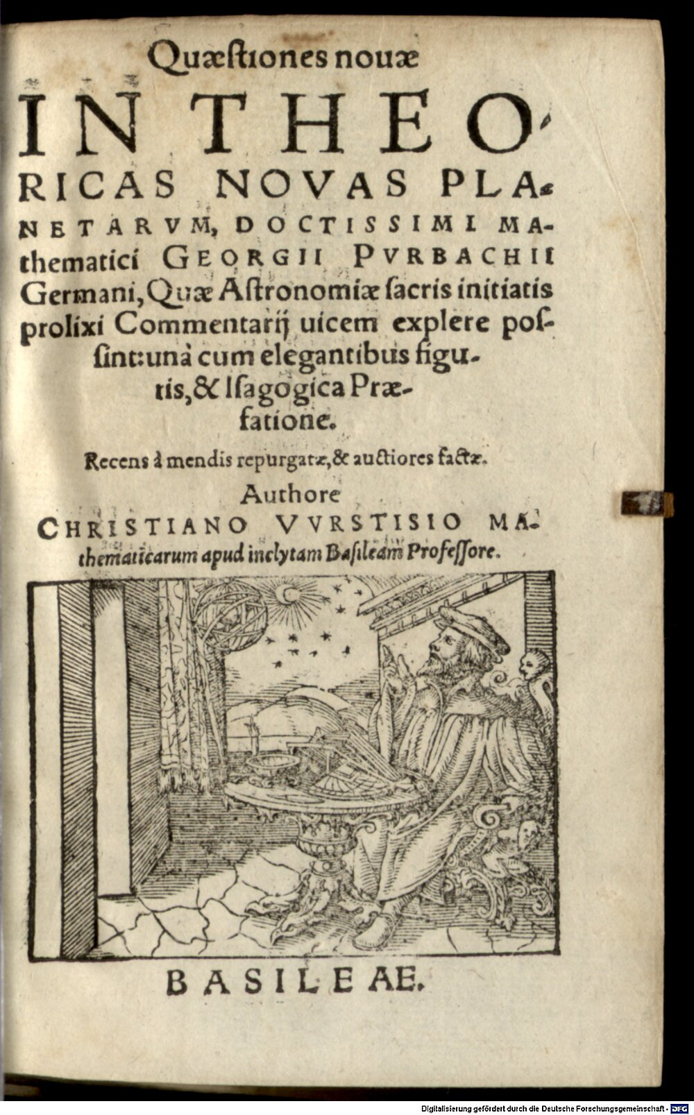 Peuerbach, Georg von: Theoricae novae planetarum Basileae 1573 (Astr.p. 132#Beibd.1)