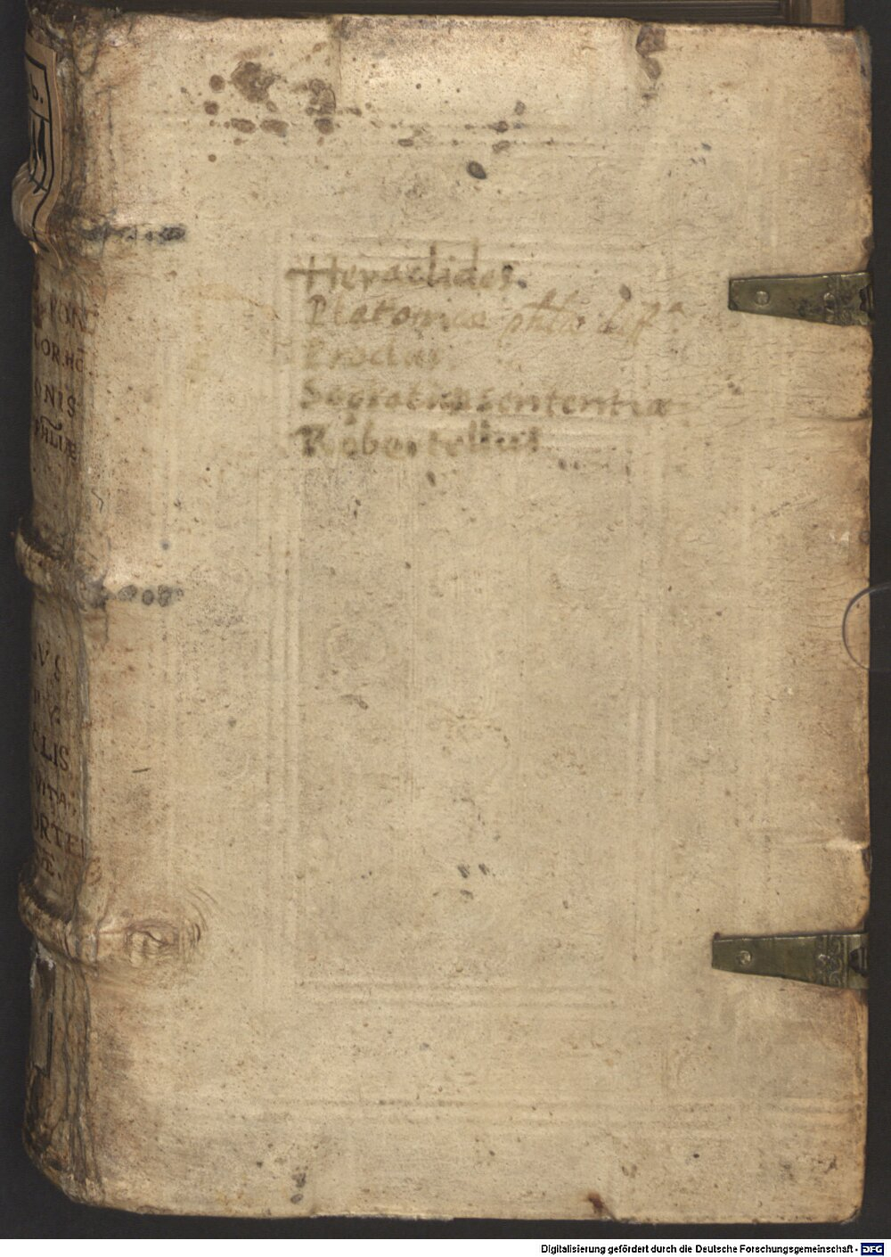 Heraclides <Ponticus>: Heraclidis Pontici, Qvi Aristotelis aetate uixit, Allegoriae in Homeri fabulas de dijs Basileae 1544 (A.gr.b. 1641)