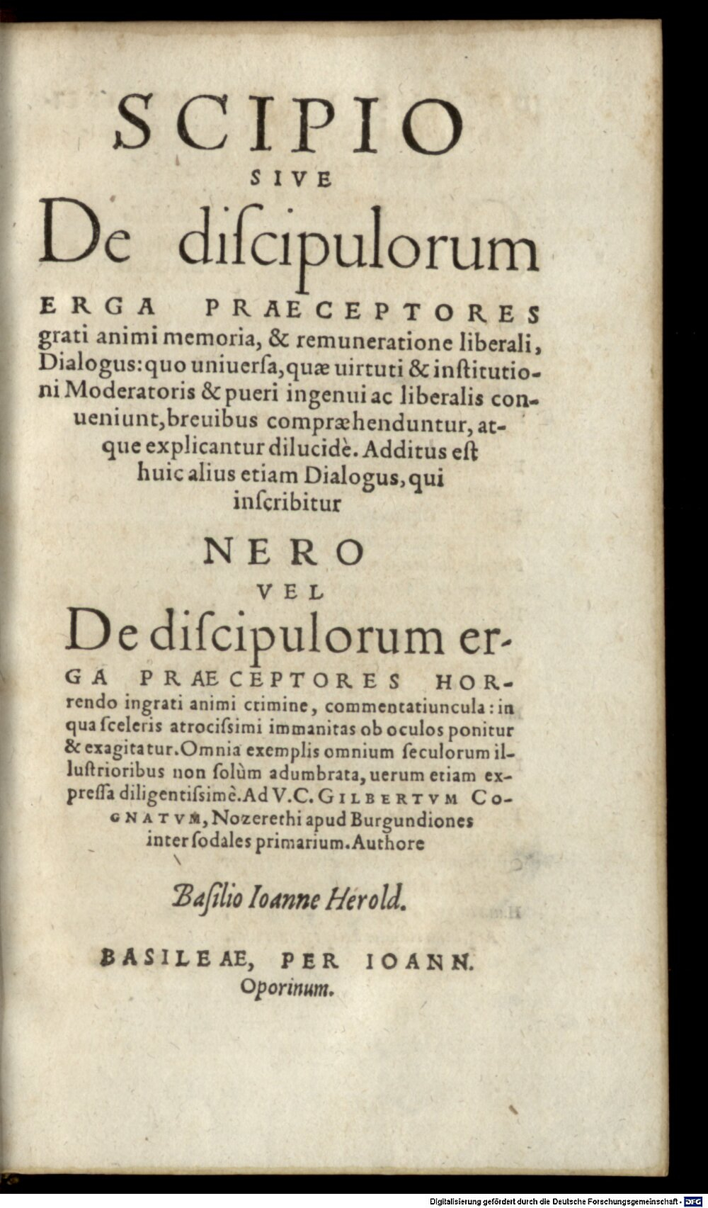 Herold, Johannes: Scipio Basilea 1558 (A.gr.b. 3194#Beibd.1)