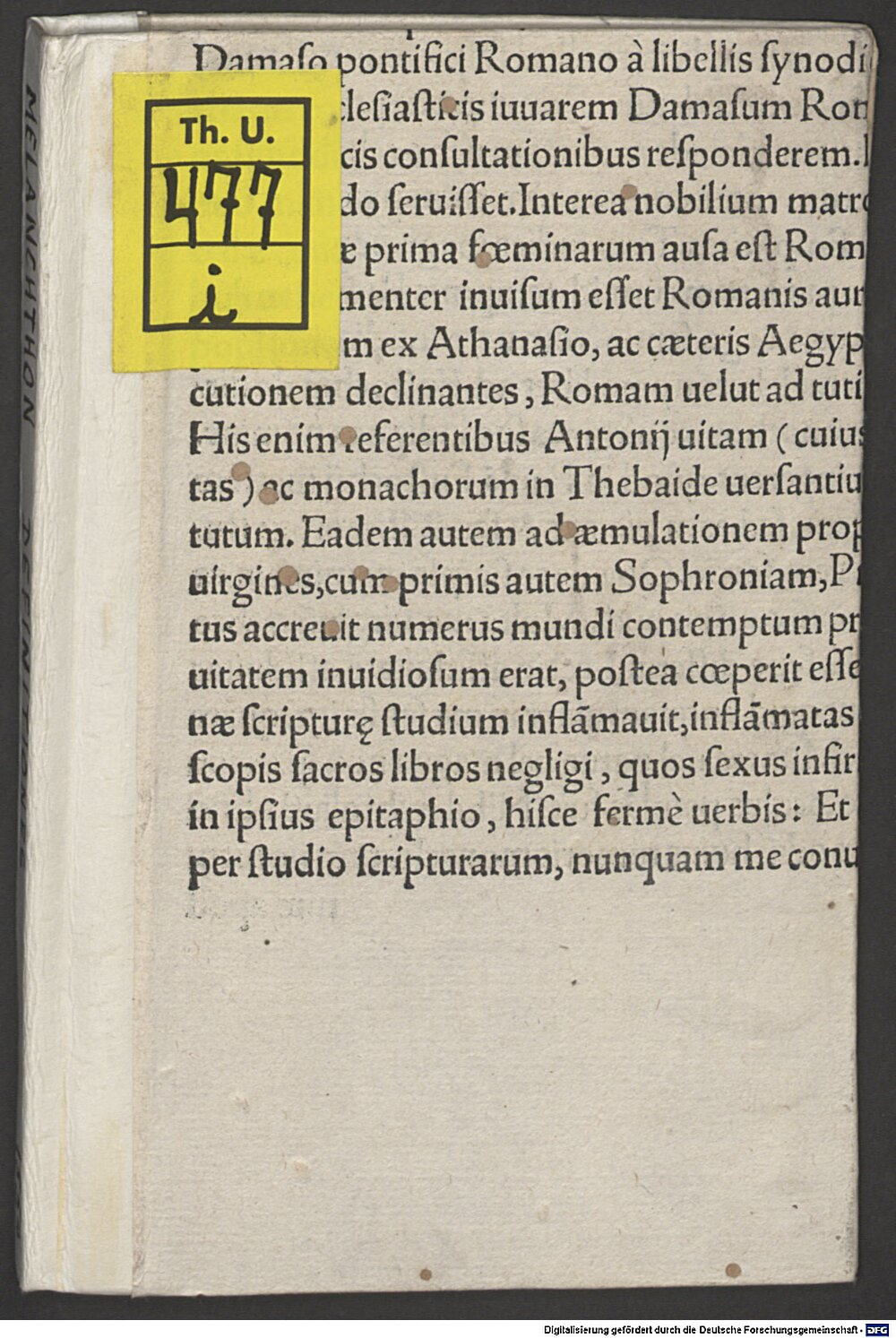 Melanchthon, Philipp: Definitiones Multarum Appellationum, Quarum In Ecclesia Usus Est, Witebergae 1554 (Th.u. 477 i)