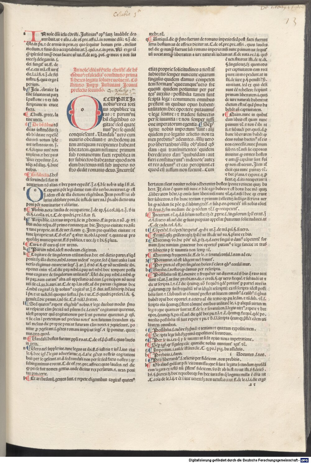 Corpus iuris civilis. Authenticum; Codex. Liber 10-12 :mit der Glossa ordinaria von Accursius Florentinus