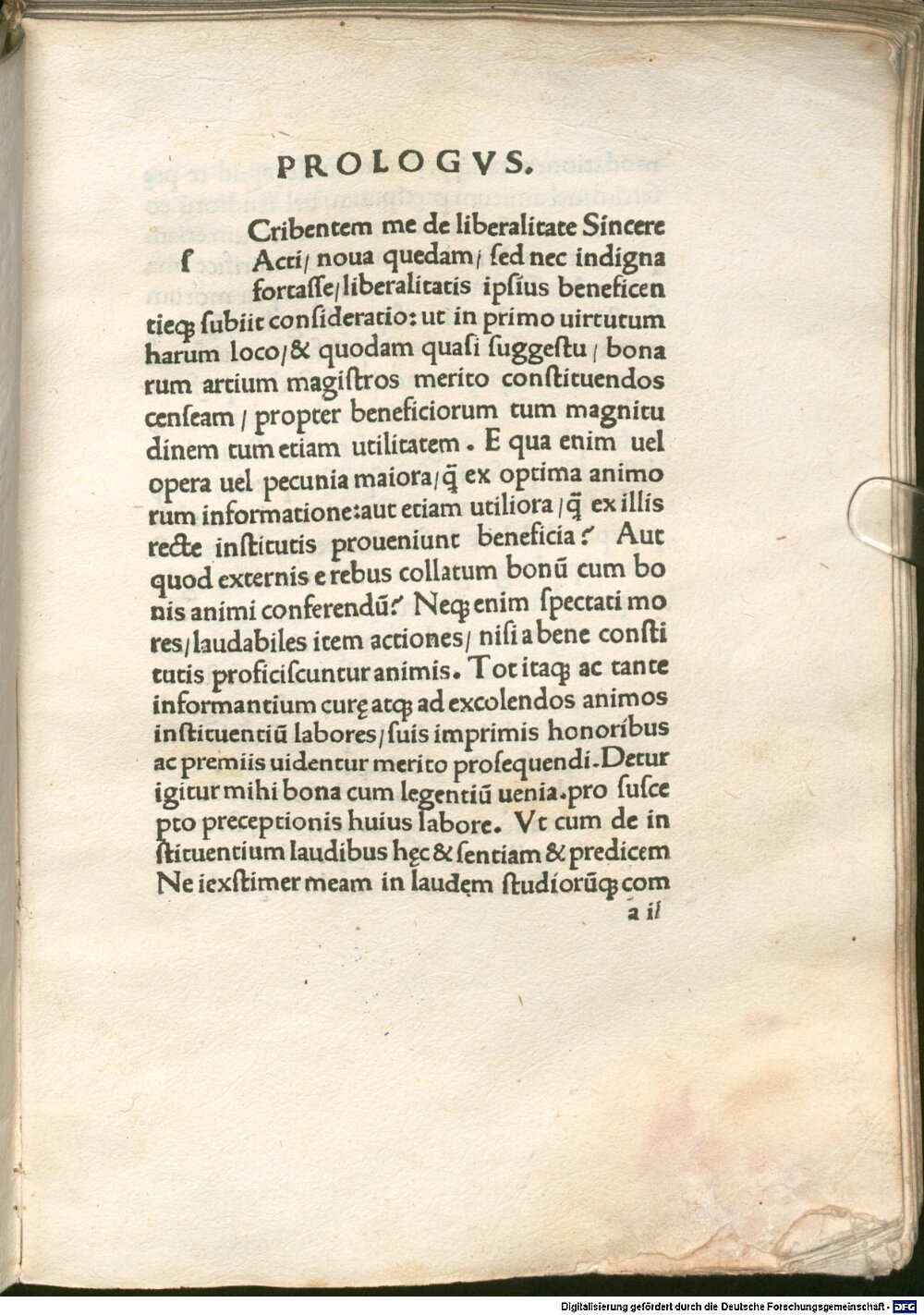 Pontano, Giovanni Giovano: De liberalitate Neapel 1498.07.17 (4 Inc.c.a. 1536 n)