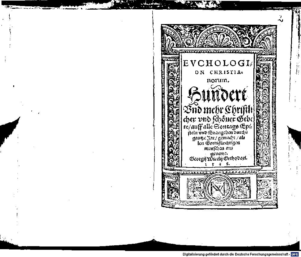 Witzel, Georg: Evchologion Christianorum Leipzig 1538 (Catech. 264#Beibd.2)