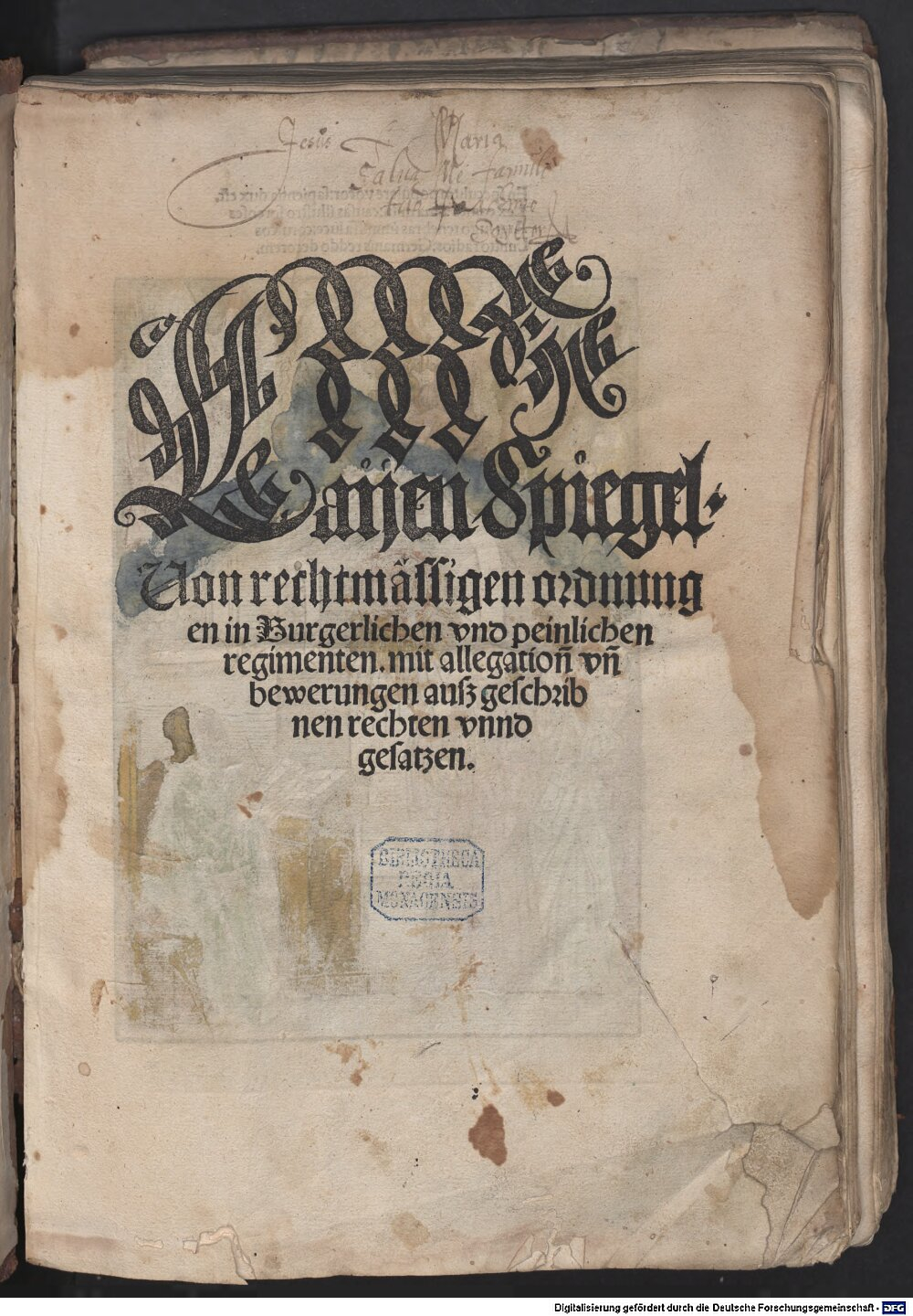 Tengler, Ulrich: Layen-Spiegel Straßburg 1510 (2 J.pract. 75)