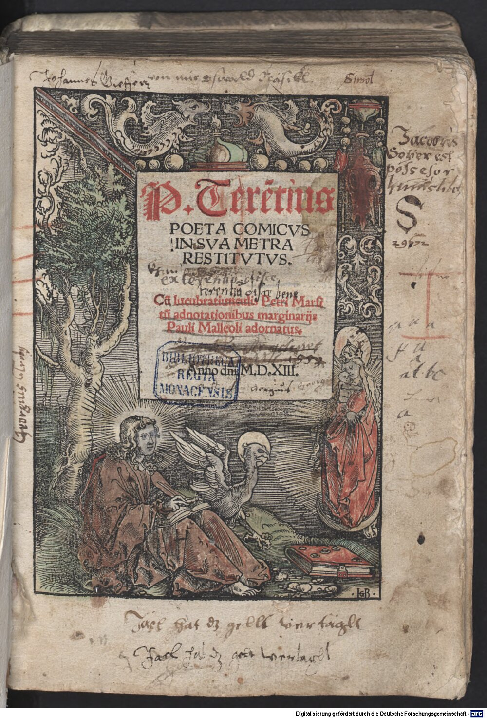 Terentius Afer, Publius: P. Terentius ... in sua metra restitutus Argentoratum 1513 (4 A.lat.a. 600)