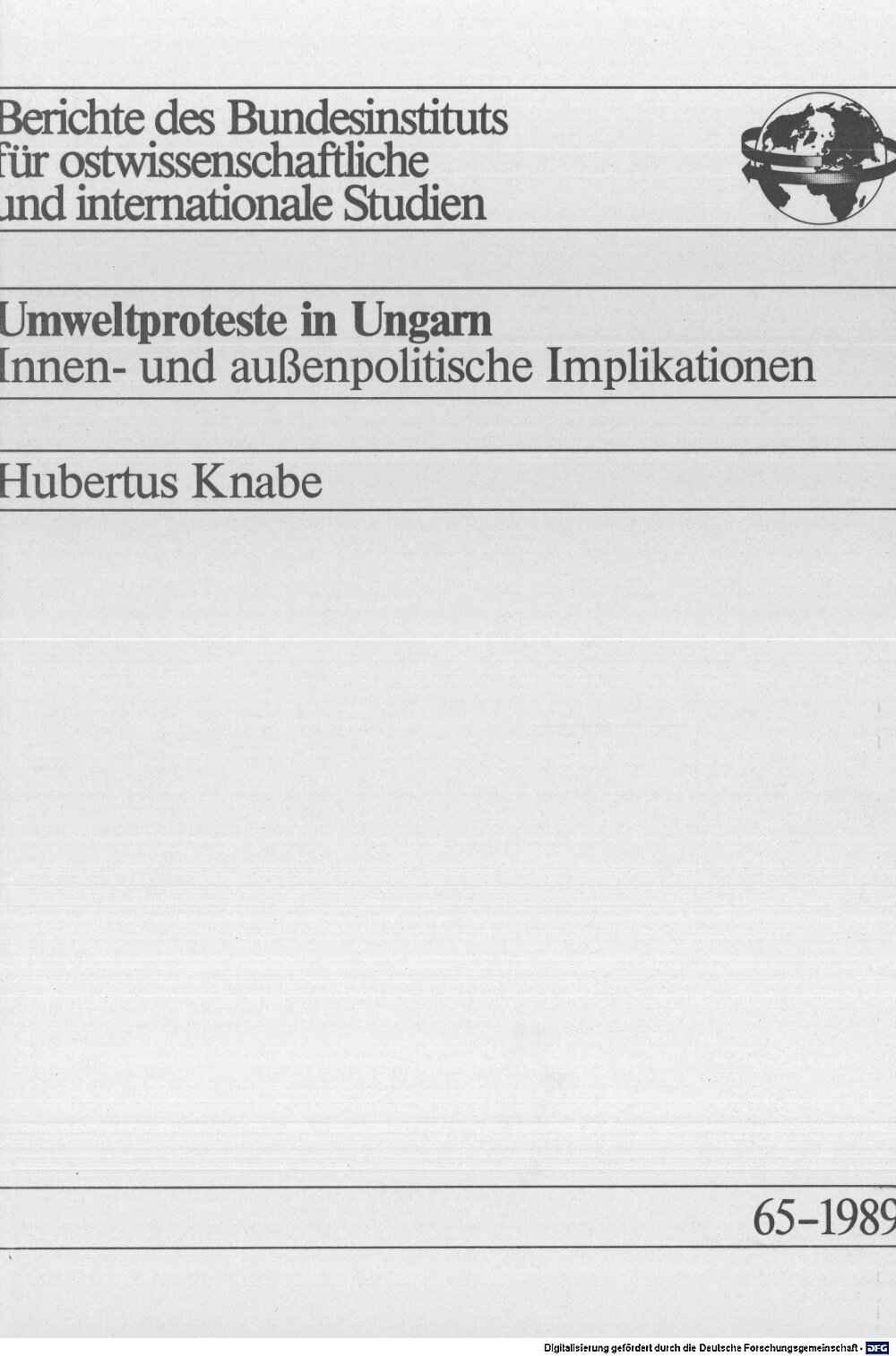 Umweltproteste in Ungarn :innen- und außenpolitische Implikationen