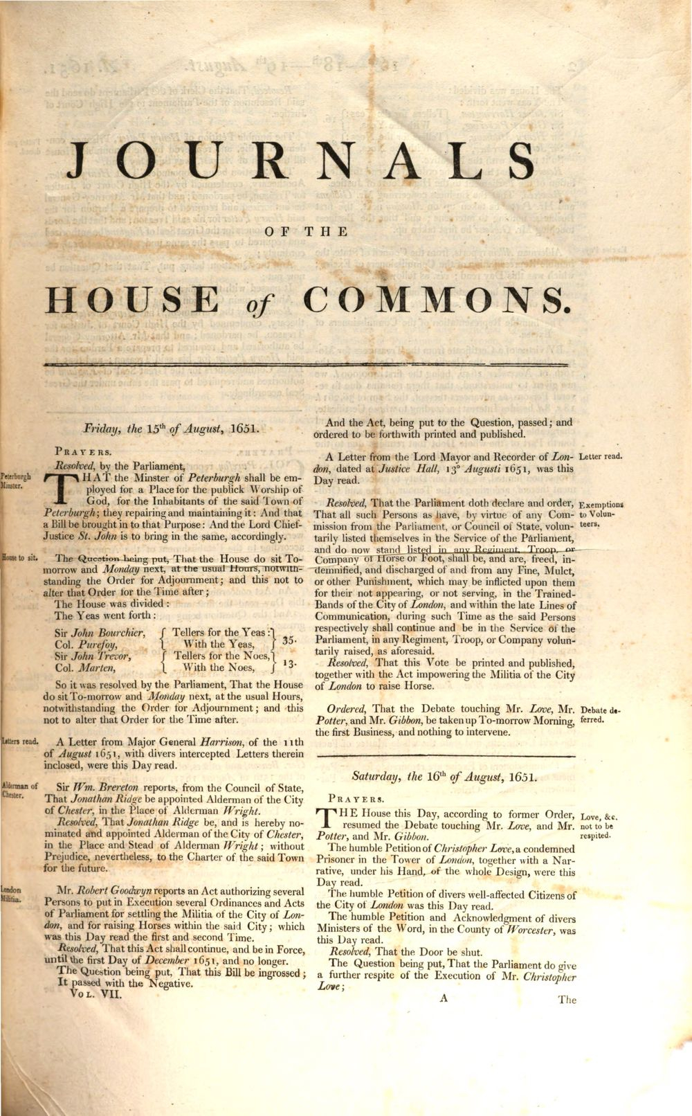 Journals of the House of Commons (1813) - Bayerische Staatsbibliothek