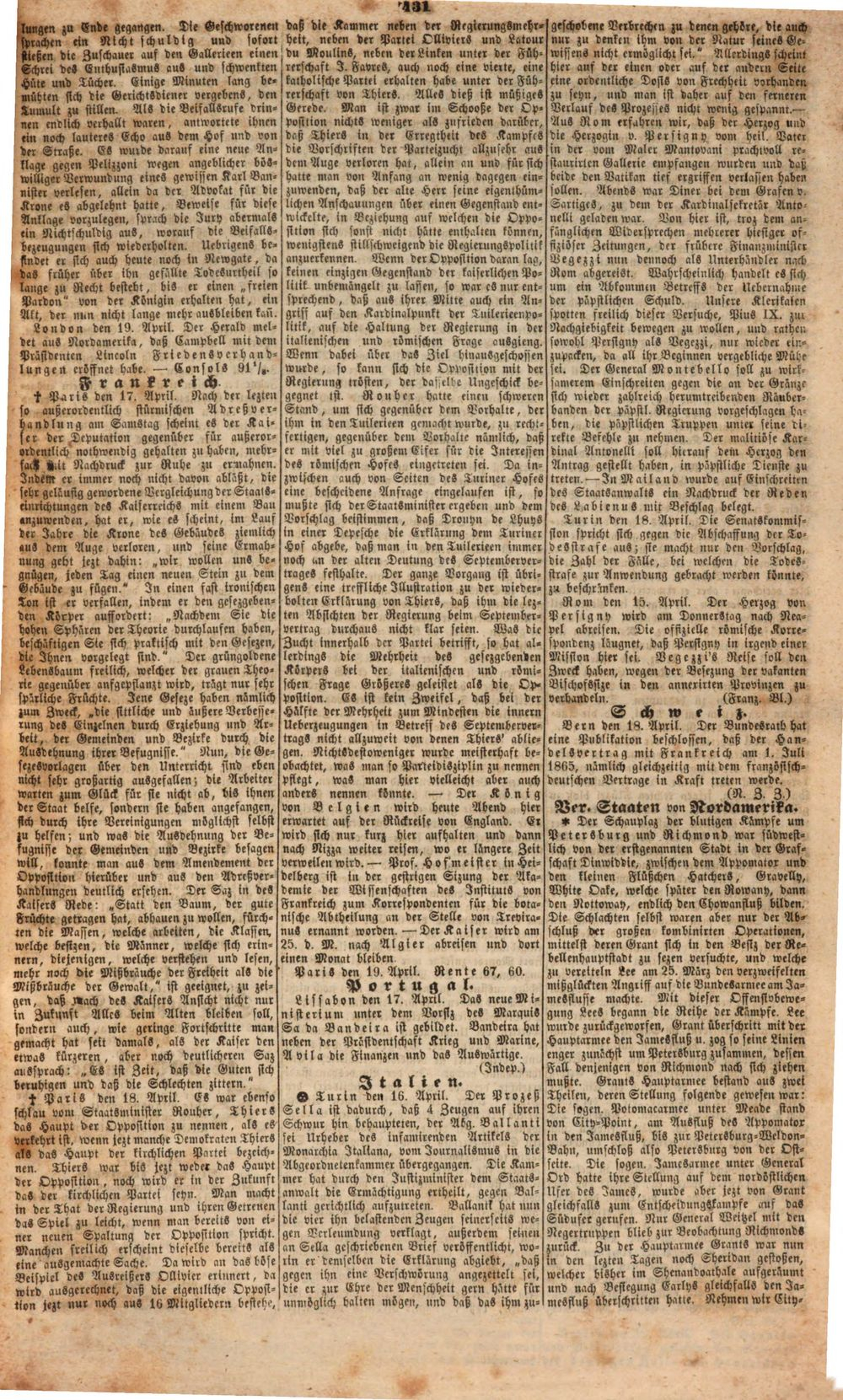 Schwabischer Merkur 1865 Bayerische Staatsbibliothek