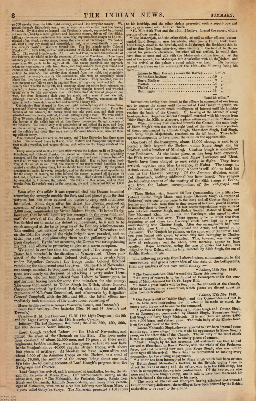 Theœ Indian News And Chronicle Of Eastern Affaires 1849 Bavarian State Library