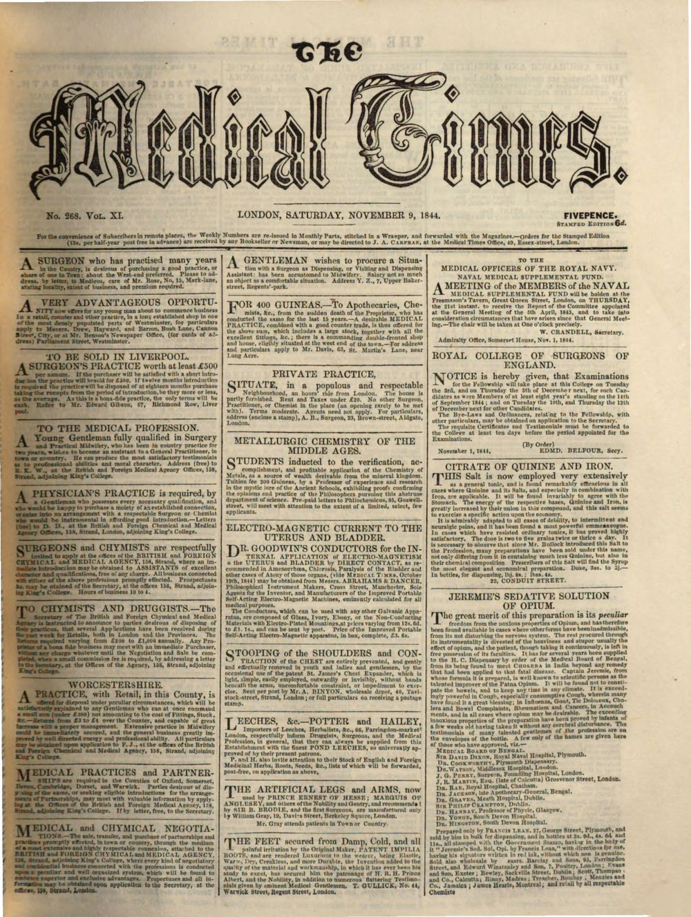Theœ Medical times (1845) - Bayerische Staatsbibliothek