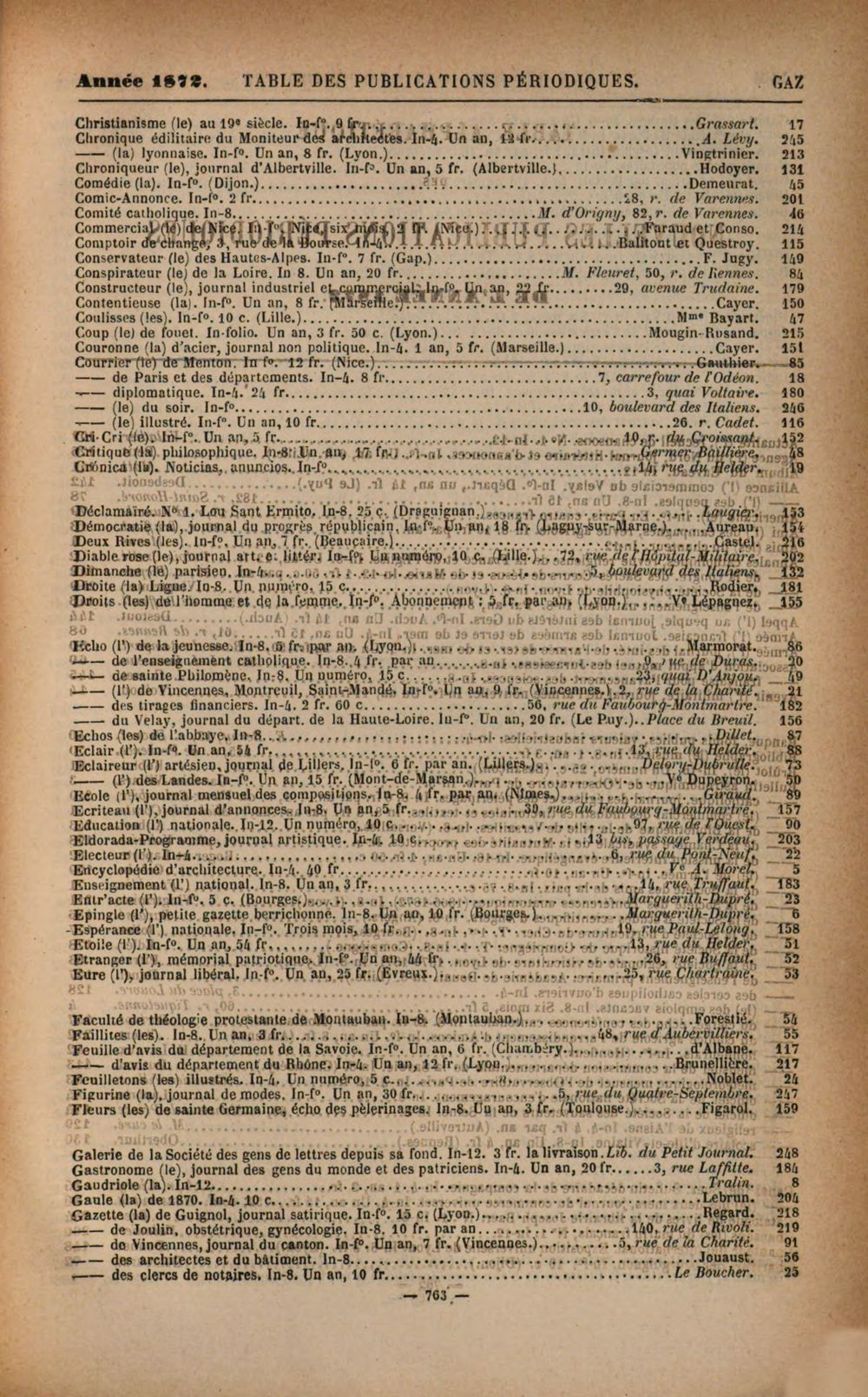 Bibliographie De La France 1872 Bayerische Staatsbibliothek