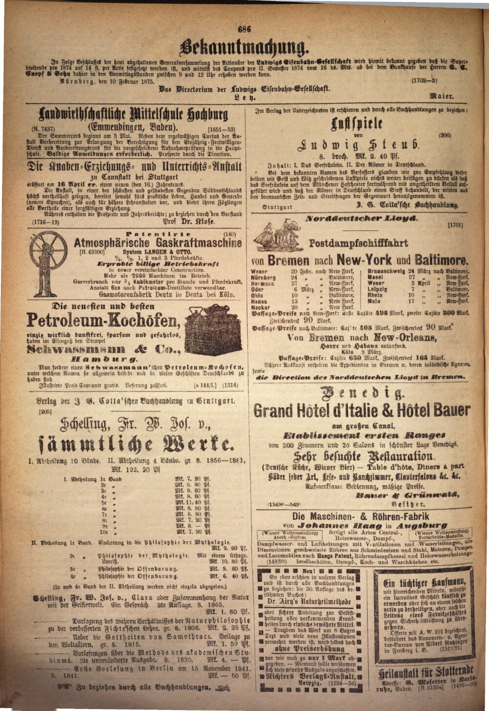 Allgemeine Zeitung 1875 Bayerische Staatsbibliothek